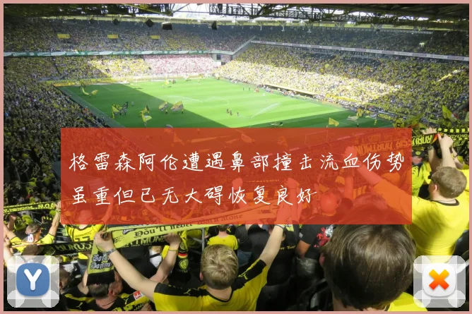 格雷森阿伦遭遇鼻部撞击流血伤势虽重但已无大碍恢复良好